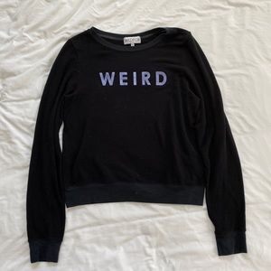 Wildfox “Weird” Black Sweater